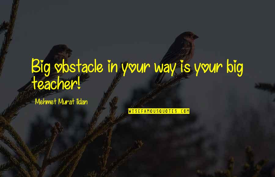 Koichiro Kimura Quotes By Mehmet Murat Ildan: Big obstacle in your way is your big