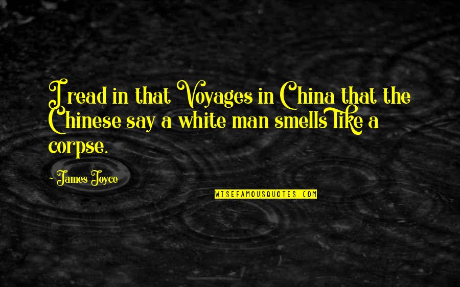 Kokos Kiflice Quotes By James Joyce: I read in that Voyages in China that