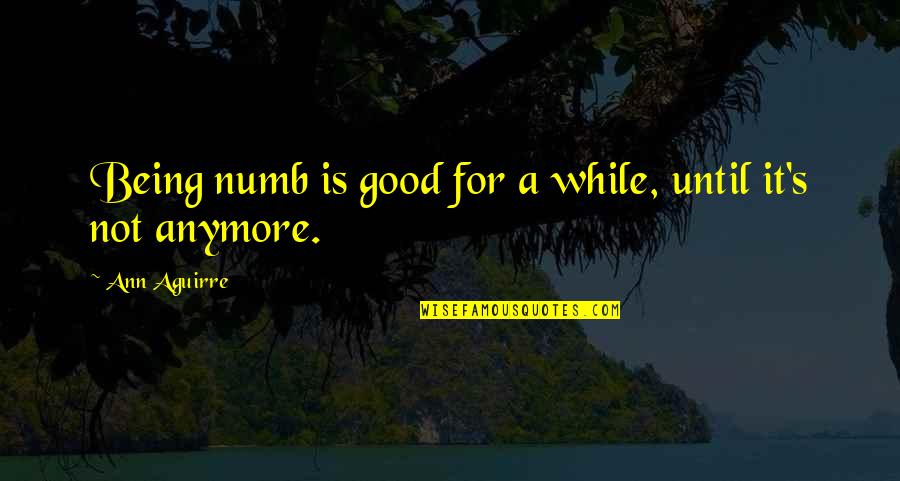 Kolektif Sim Quotes By Ann Aguirre: Being numb is good for a while, until