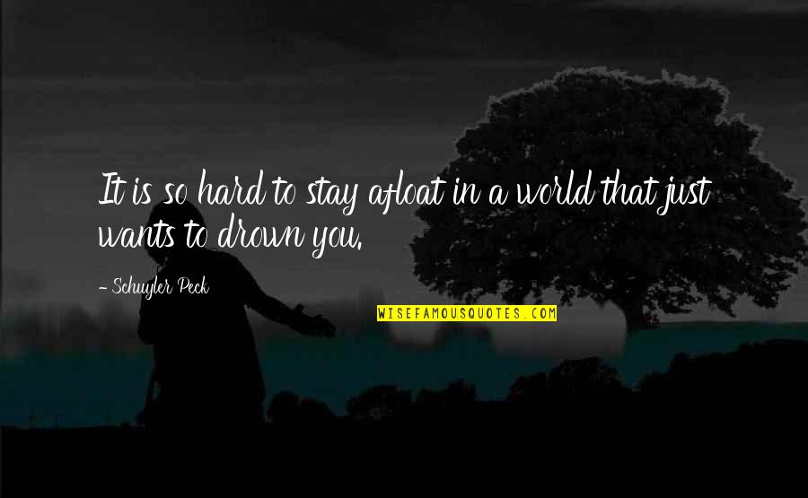 Kolloidalt Quotes By Schuyler Peck: It is so hard to stay afloat in
