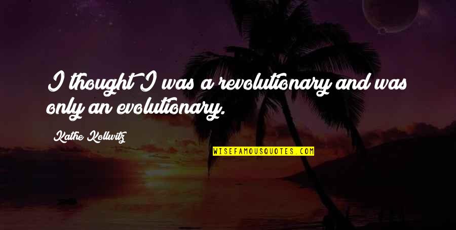 Kollwitz Quotes By Kathe Kollwitz: I thought I was a revolutionary and was