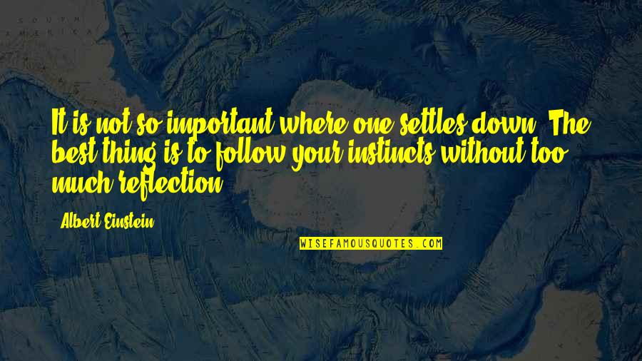 Kolomazn K Quotes By Albert Einstein: It is not so important where one settles Kolomazn K Quotes By Albert Einstein: It is not so important where one settles