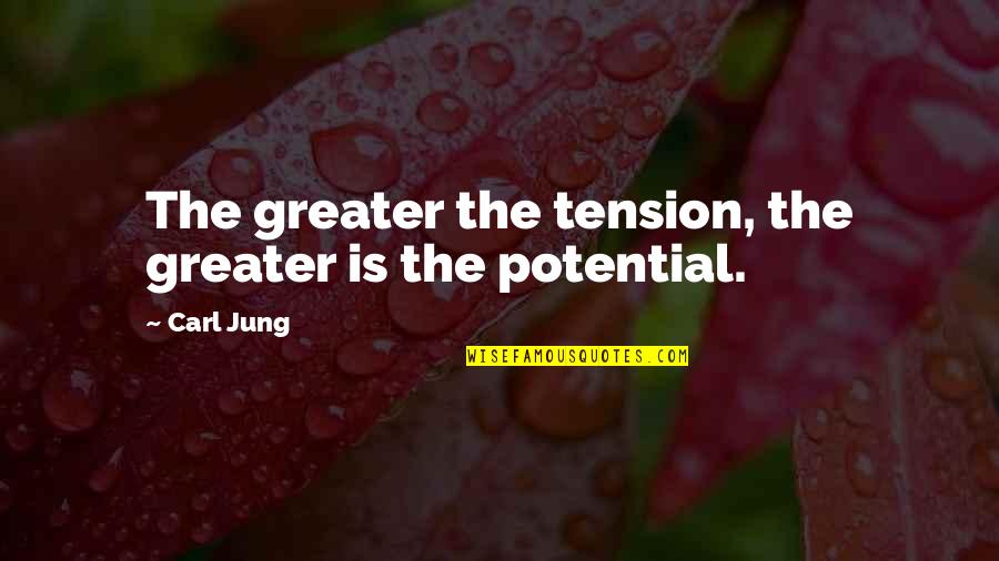 Kolvenik Quotes By Carl Jung: The greater the tension, the greater is the