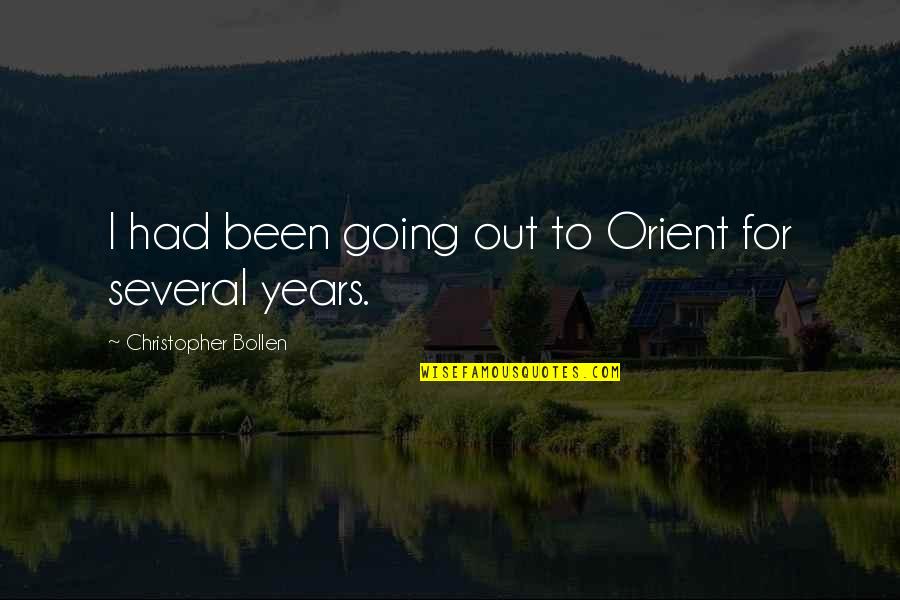 Komamura Shikai Quotes By Christopher Bollen: I had been going out to Orient for