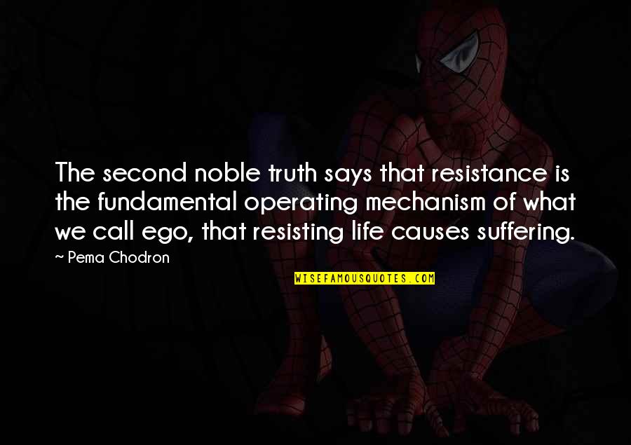 Komasaburo Yo Quotes By Pema Chodron: The second noble truth says that resistance is Komasaburo Yo Quotes By Pema Chodron: The second noble truth says that resistance is