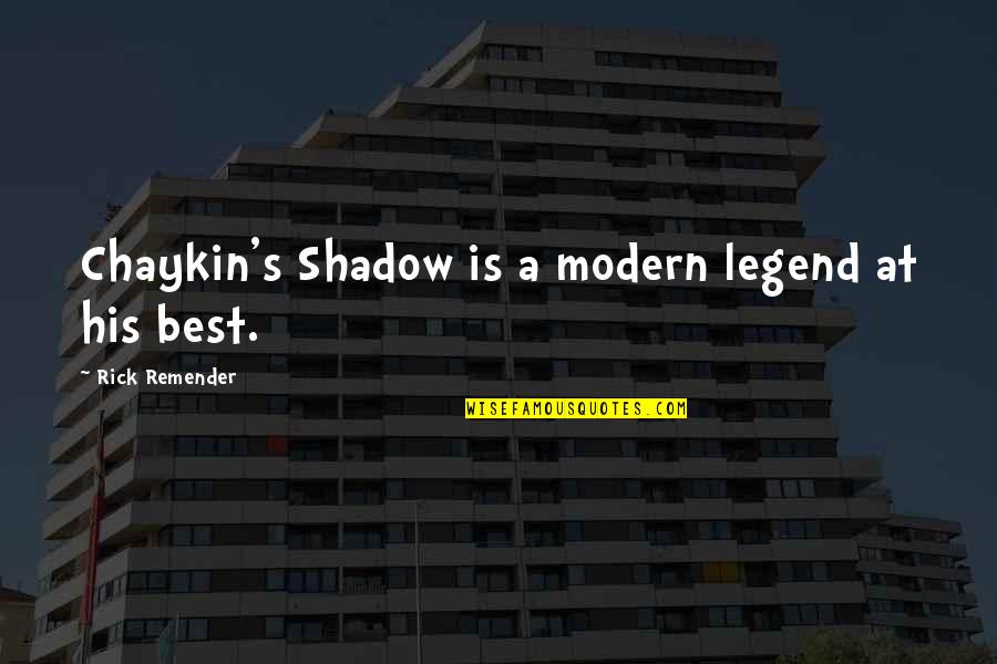 Komban Love Images With Quotes By Rick Remender: Chaykin's Shadow is a modern legend at his