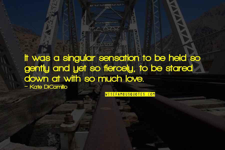 Komichi In English Quotes By Kate DiCamillo: It was a singular sensation to be held Komichi In English Quotes By Kate DiCamillo: It was a singular sensation to be held