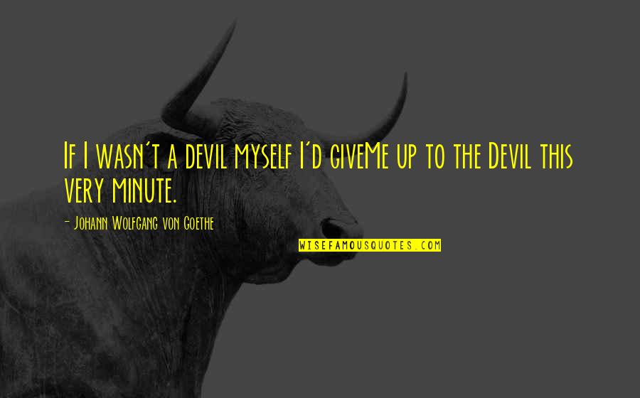 Komoder Quotes By Johann Wolfgang Von Goethe: If I wasn't a devil myself I'd giveMe