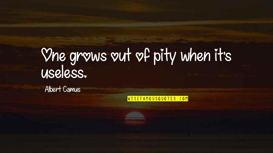 Kompeni Profil Quotes By Albert Camus: One grows out of pity when it's useless.