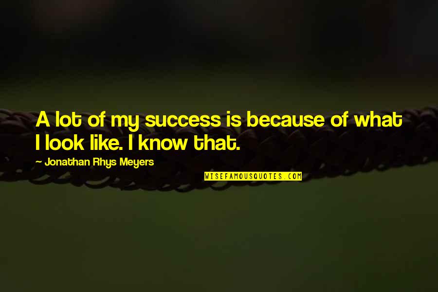 Komsi Travel Quotes By Jonathan Rhys Meyers: A lot of my success is because of Komsi Travel Quotes By Jonathan Rhys Meyers: A lot of my success is because of