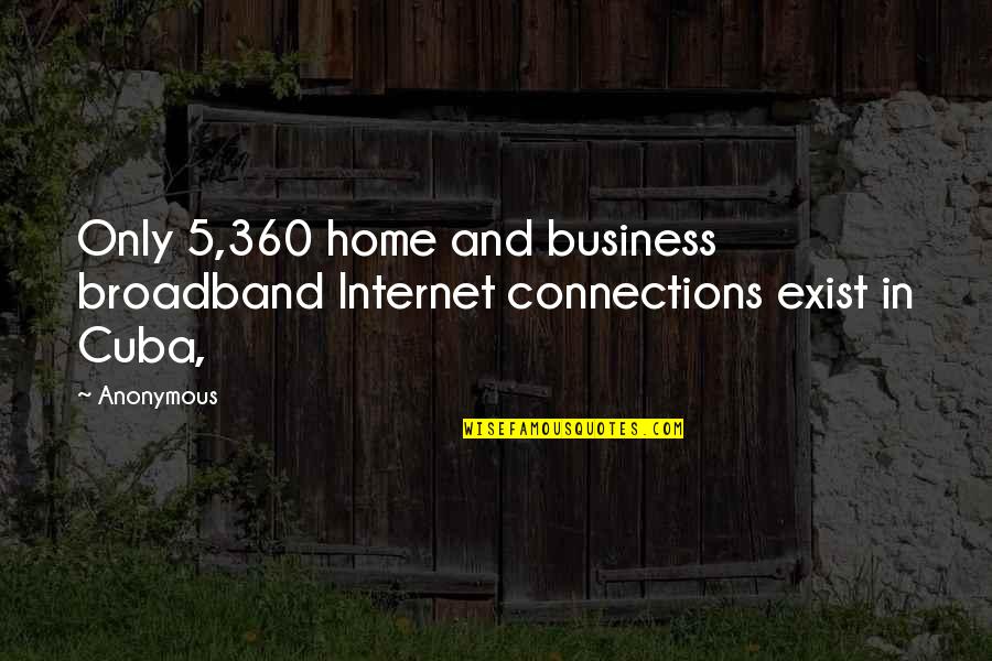 Komure Mark Quotes By Anonymous: Only 5,360 home and business broadband Internet connections
