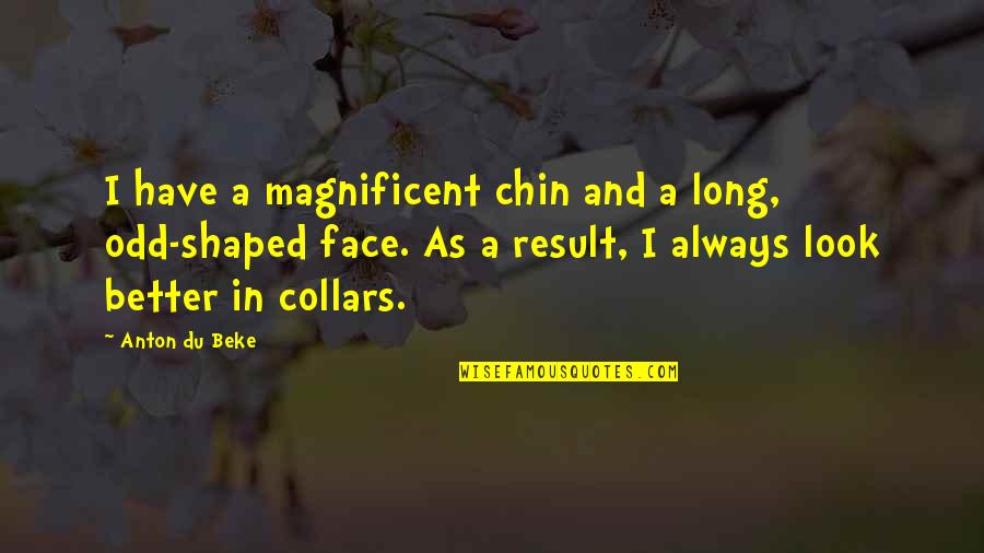 Koneko High School Quotes By Anton Du Beke: I have a magnificent chin and a long, Koneko High School Quotes By Anton Du Beke: I have a magnificent chin and a long,