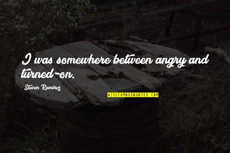 Konfliktuskezelo Quotes By Steven Ramirez: I was somewhere between angry and turned-on.