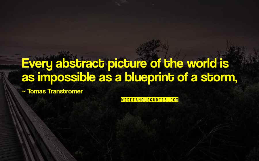 Konformizm Quotes By Tomas Transtromer: Every abstract picture of the world is as
