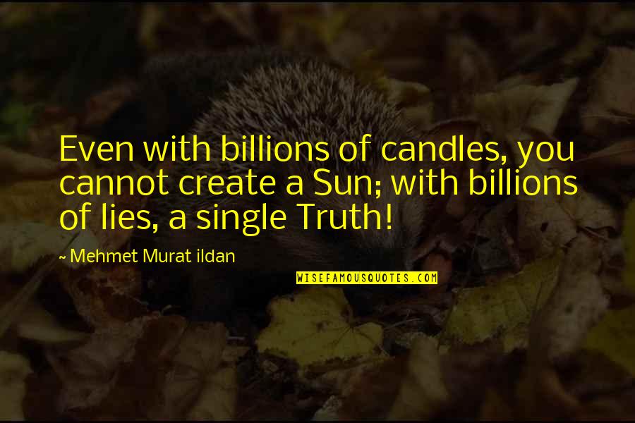 Koningin Fabiola Quotes By Mehmet Murat Ildan: Even with billions of candles, you cannot create
