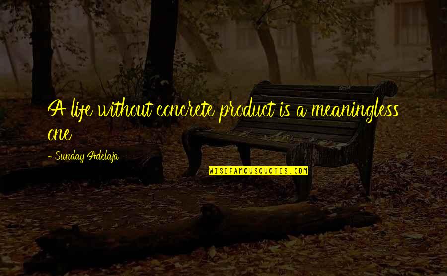 Konstantin Komarov Quotes By Sunday Adelaja: A life without concrete product is a meaningless Konstantin Komarov Quotes By Sunday Adelaja: A life without concrete product is a meaningless