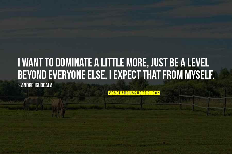 Konstruktionen Quotes By Andre Iguodala: I want to dominate a little more, just