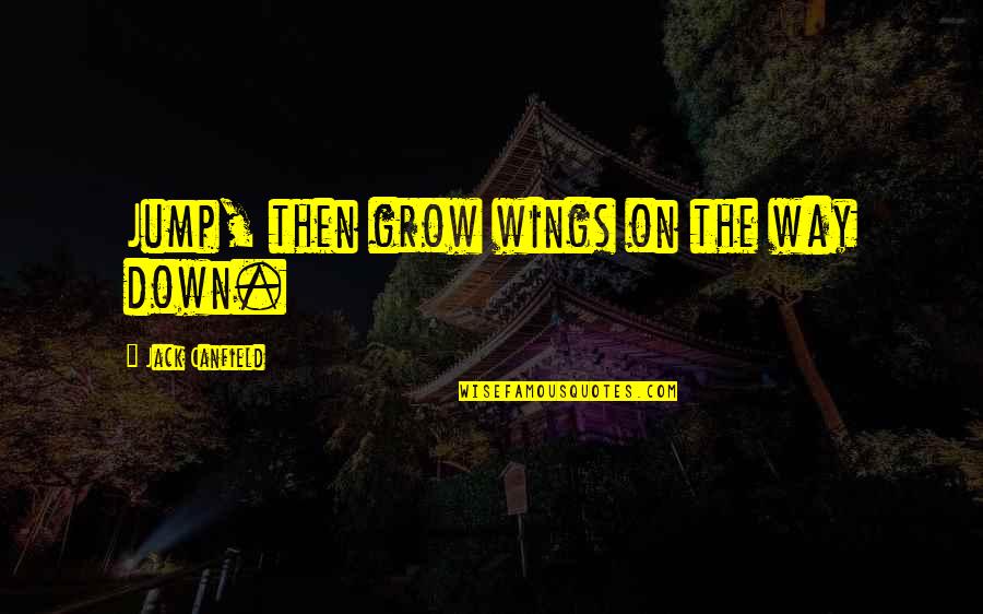 Kontinentalne Quotes By Jack Canfield: Jump, then grow wings on the way down.