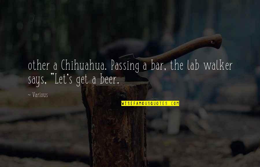 Konudags Quotes By Various: other a Chihuahua. Passing a bar, the lab