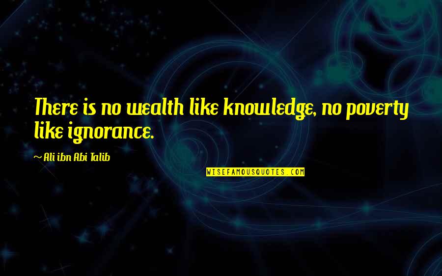 Kootchy Quotes By Ali Ibn Abi Talib: There is no wealth like knowledge, no poverty