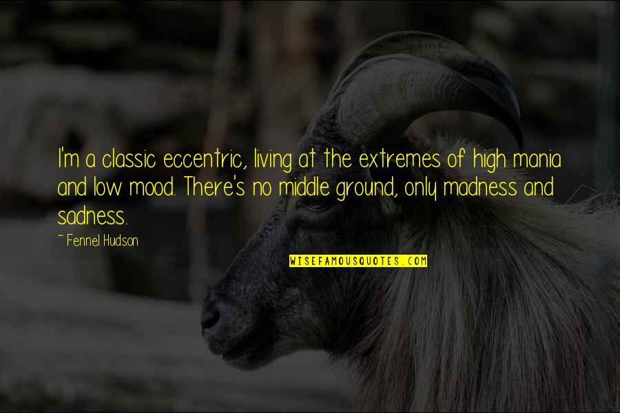 Kopustu Quotes By Fennel Hudson: I'm a classic eccentric, living at the extremes