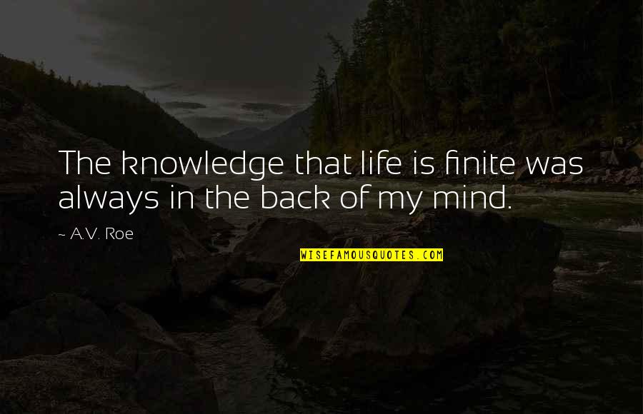 Korada Quotes By A.V. Roe: The knowledge that life is finite was always