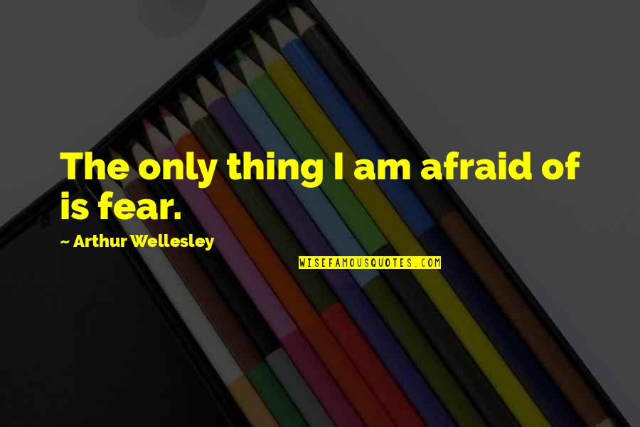 Korbar Jewelry Quotes By Arthur Wellesley: The only thing I am afraid of is