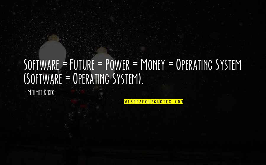 Korbicz Quotes By Mehmet Kececi: Software = Future = Power = Money =