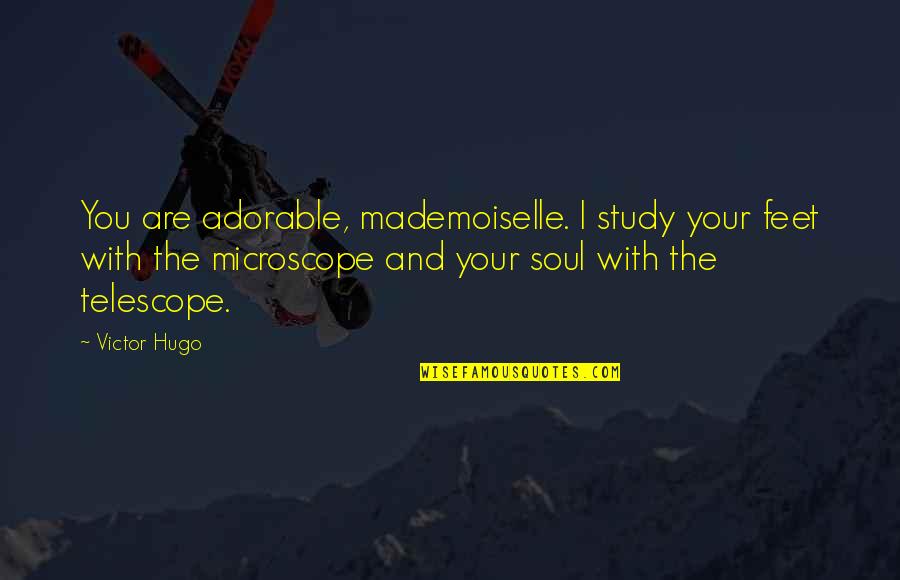 Korbicz Quotes By Victor Hugo: You are adorable, mademoiselle. I study your feet Korbicz Quotes By Victor Hugo: You are adorable, mademoiselle. I study your feet