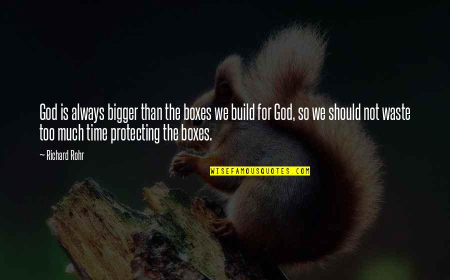 Kordas Architects Quotes By Richard Rohr: God is always bigger than the boxes we Kordas Architects Quotes By Richard Rohr: God is always bigger than the boxes we
