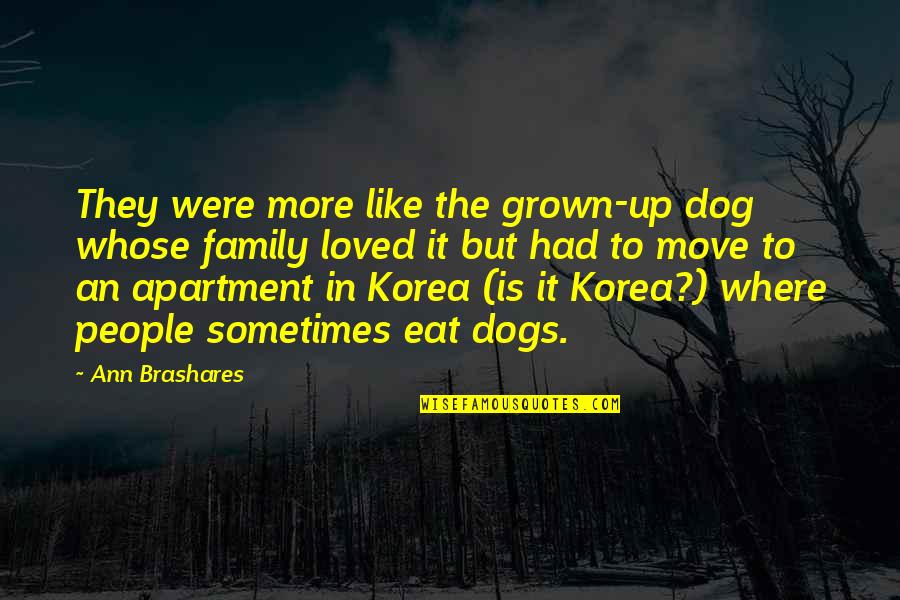 Korea's Quotes By Ann Brashares: They were more like the grown-up dog whose