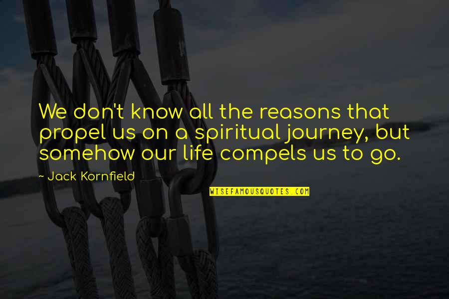 Kornfield Quotes By Jack Kornfield: We don't know all the reasons that propel