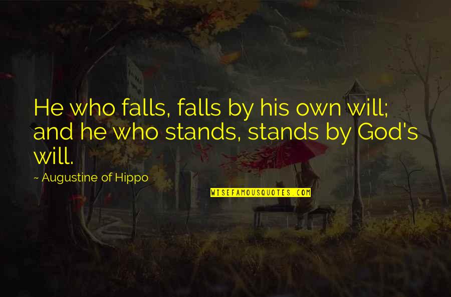 Korobeinikov Painting Quotes By Augustine Of Hippo: He who falls, falls by his own will;