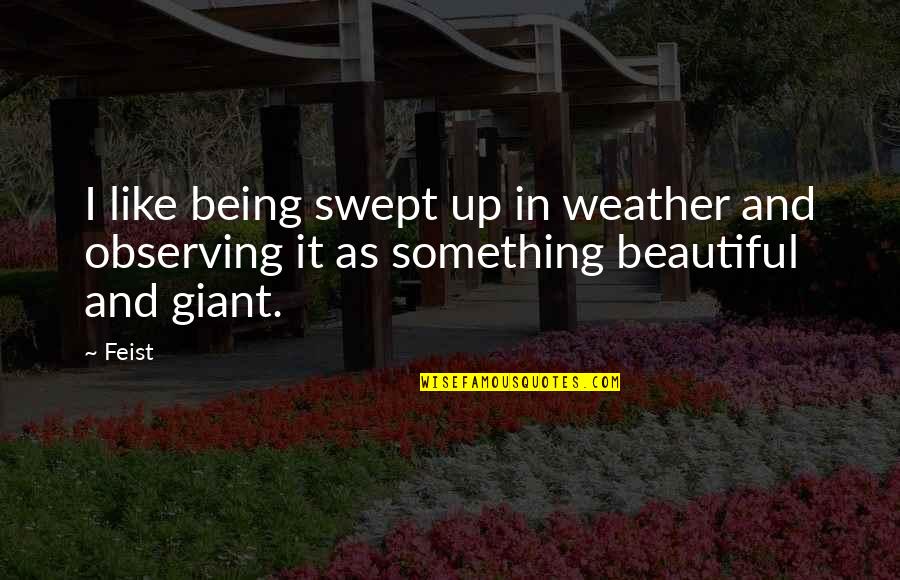 Korolevskiy Tort Quotes By Feist: I like being swept up in weather and