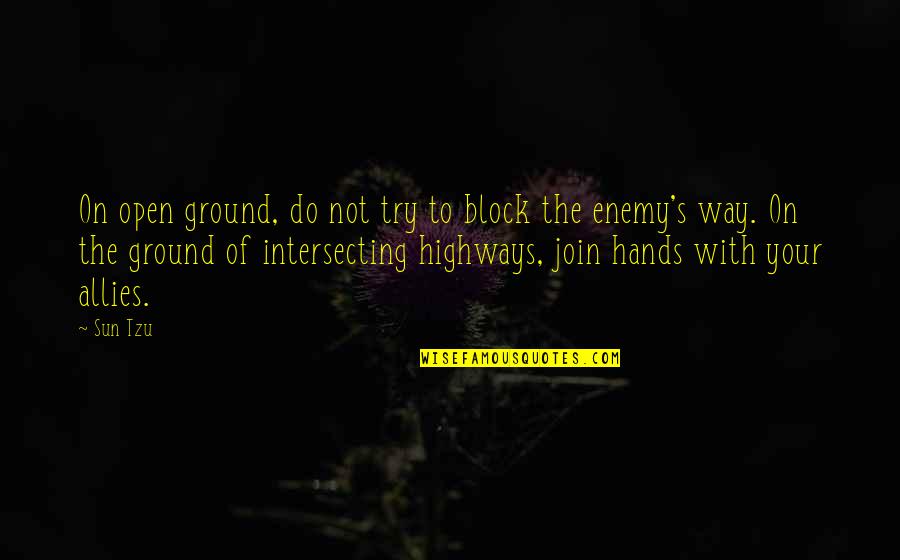 Koshak Fir Quotes By Sun Tzu: On open ground, do not try to block