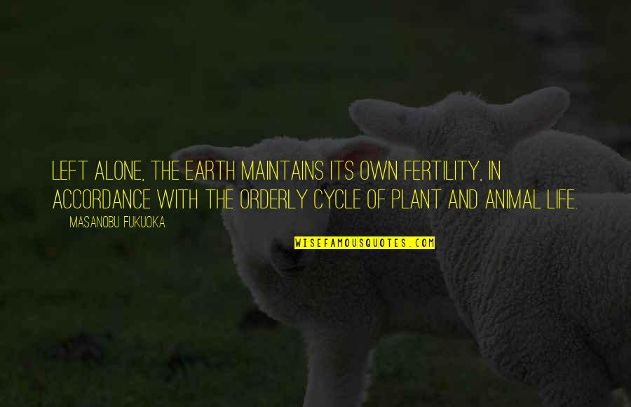 Kosky Attorney Quotes By Masanobu Fukuoka: Left alone, the earth maintains its own fertility,