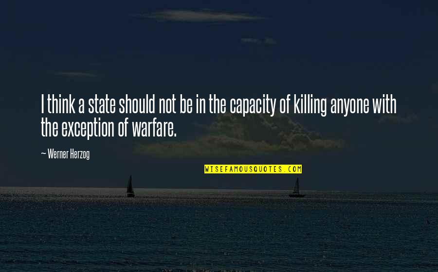 Kossisko Quotes By Werner Herzog: I think a state should not be in