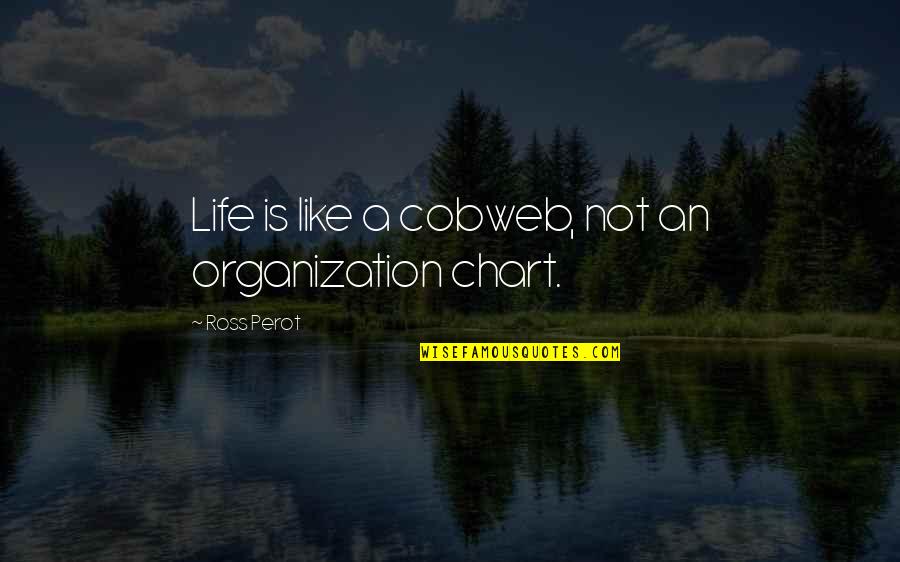 Kostellow Quotes By Ross Perot: Life is like a cobweb, not an organization