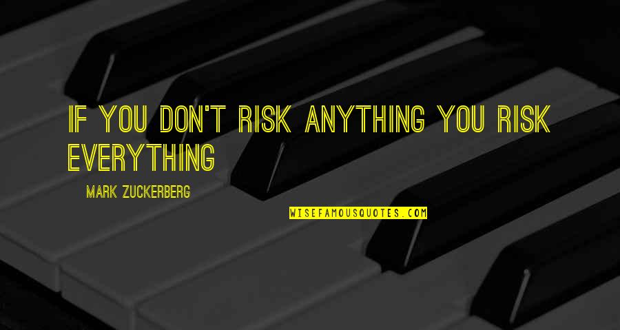 Kostis Jewellery Quotes By Mark Zuckerberg: If you don't risk anything you risk everything