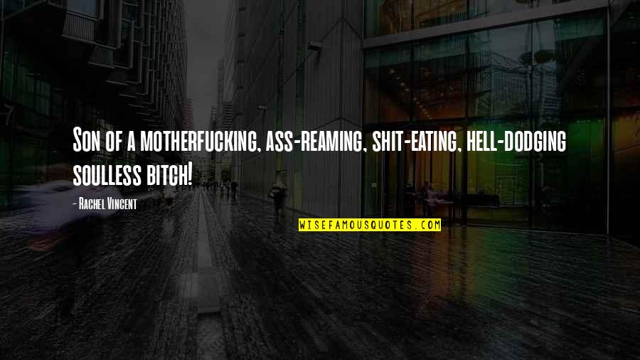 Kotidisigine Quotes By Rachel Vincent: Son of a motherfucking, ass-reaming, shit-eating, hell-dodging soulless
