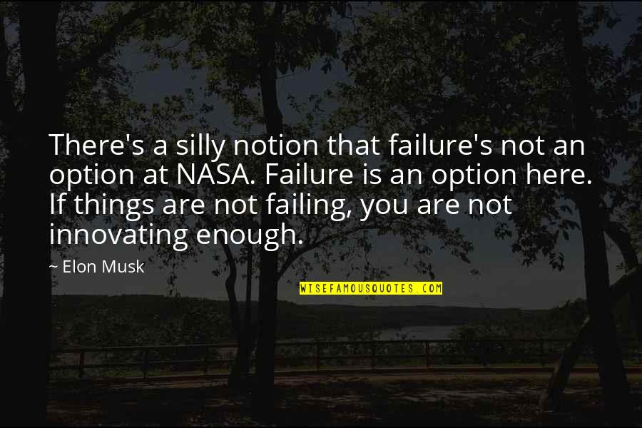 Kotik Mcclure Quotes By Elon Musk: There's a silly notion that failure's not an