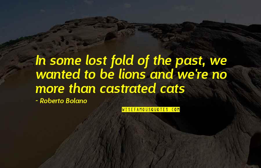 Kotler Strategy Quotes By Roberto Bolano: In some lost fold of the past, we