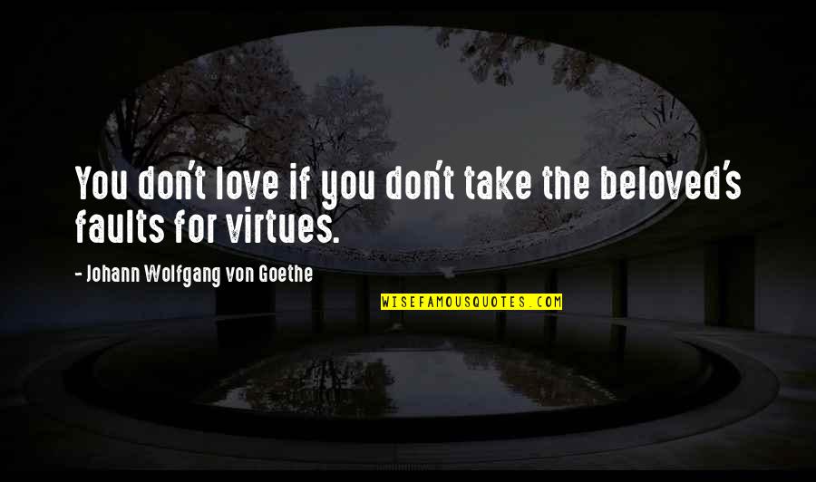 Kotta Quotes By Johann Wolfgang Von Goethe: You don't love if you don't take the