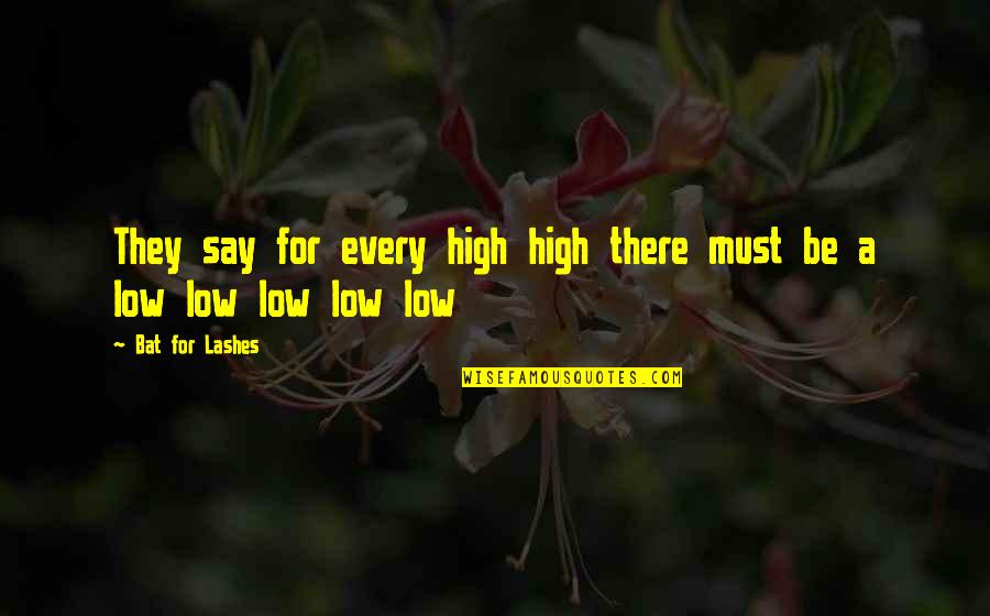 Kottiyoor Quotes By Bat For Lashes: They say for every high high there must