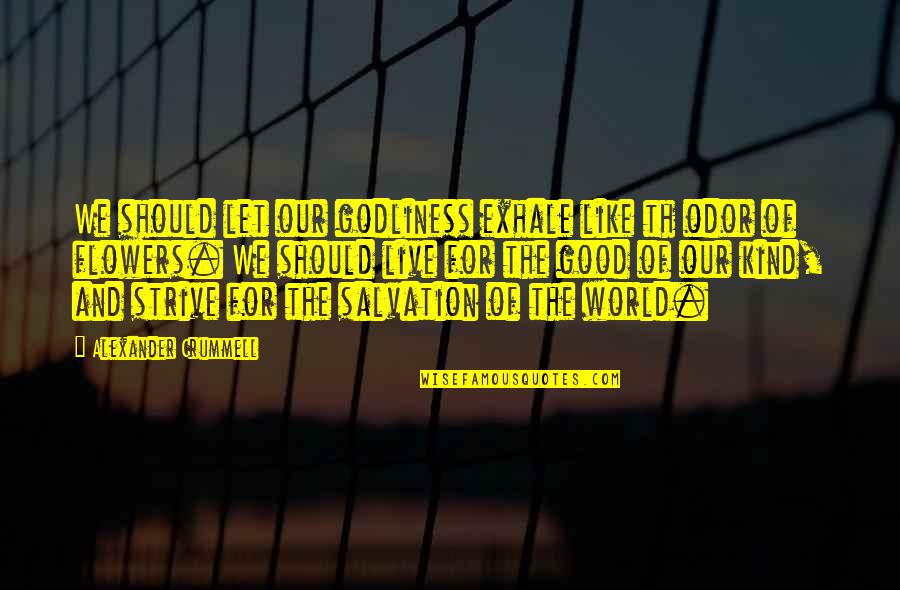 Kourken Michaelian Quotes By Alexander Crummell: We should let our godliness exhale like th