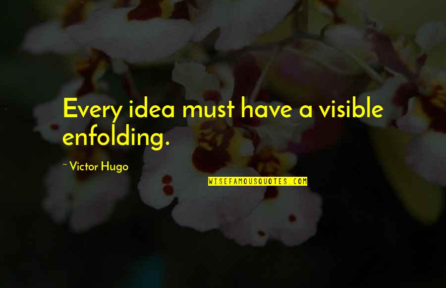 Kovalevskaja Quotes By Victor Hugo: Every idea must have a visible enfolding. Kovalevskaja Quotes By Victor Hugo: Every idea must have a visible enfolding.