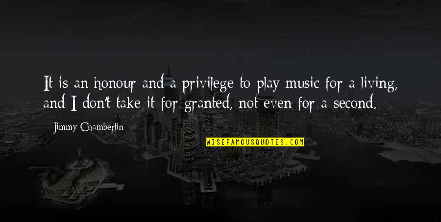 Kovalska Slike Quotes By Jimmy Chamberlin: It is an honour and a privilege to Kovalska Slike Quotes By Jimmy Chamberlin: It is an honour and a privilege to