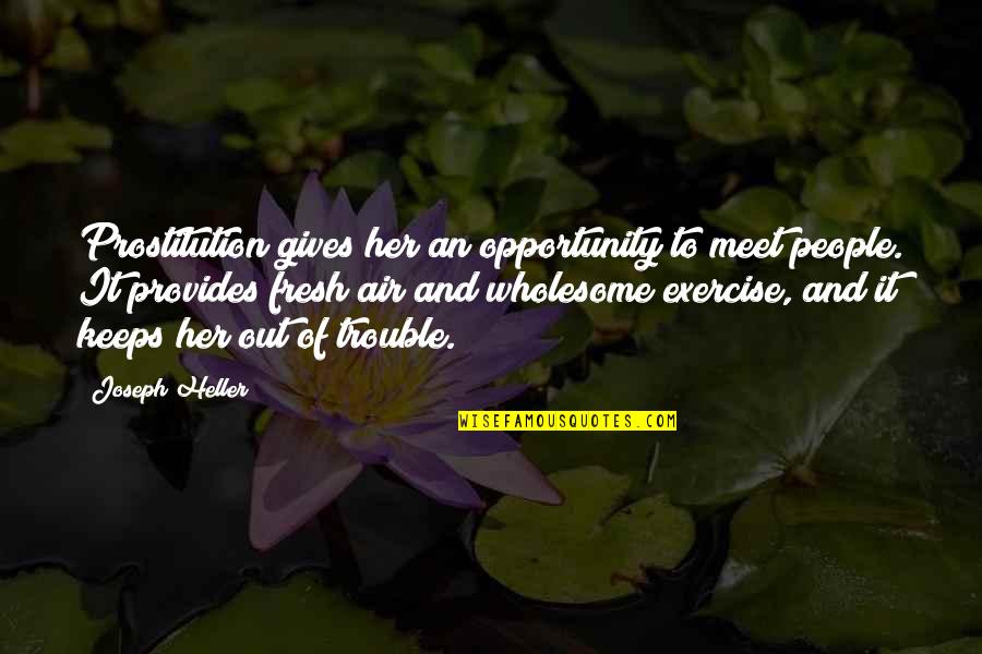 Kovler Transplant Quotes By Joseph Heller: Prostitution gives her an opportunity to meet people. Kovler Transplant Quotes By Joseph Heller: Prostitution gives her an opportunity to meet people.
