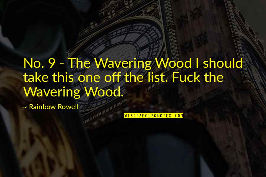 Kozikowski Quotes By Rainbow Rowell: No. 9 - The Wavering Wood I should