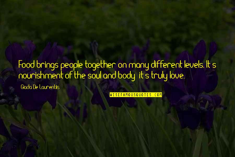 Kpi Motivational Quotes By Giada De Laurentiis: Food brings people together on many different levels.